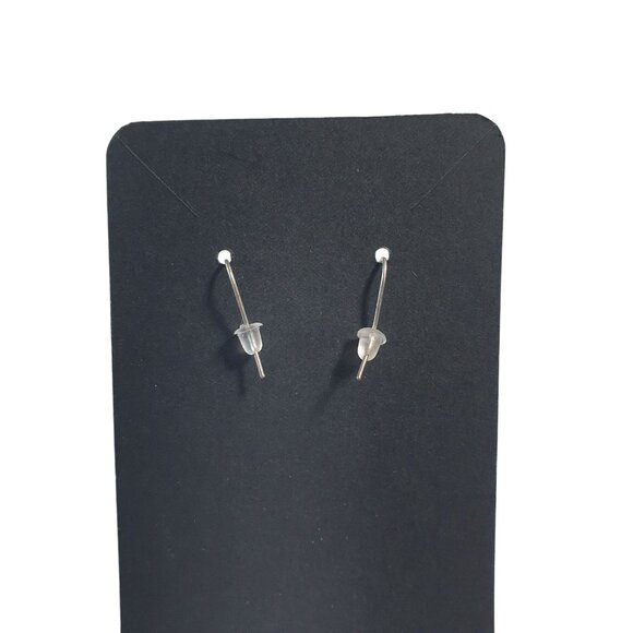 Beaded Dangle Earrings Double Drop Purple Blue Color Accents Hook Boho Gift Mom - Picture 3 of 3